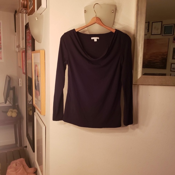 Black James Perse draped top! - Picture 2 of 5